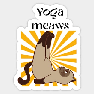 Yoga meaws Sticker